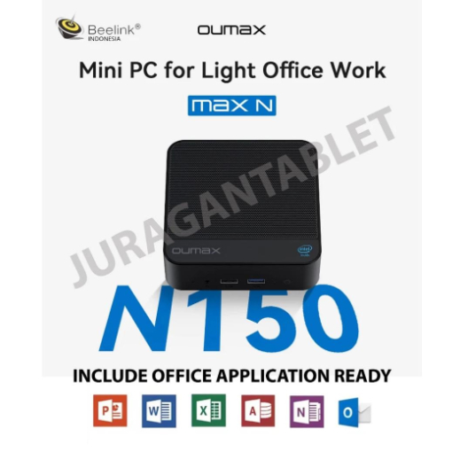 MiniPC Office Beelink OUMAX Intel Gen13 Twin Lake N150 8/256GB SSD Dual HDMI Dual LAN WiFi Windows 11 Pro