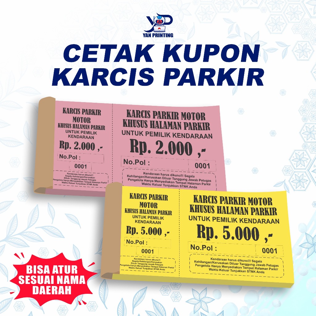 Jual CETAK KARCIS PARKIR | Shopee Indonesia