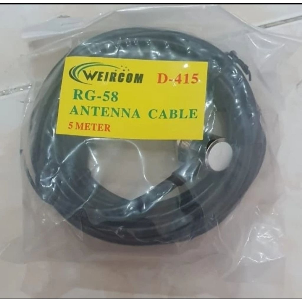 Jual KABEL RG58 KABEL RIG MOBIL +CONNECTOR 5M | Shopee Indonesia