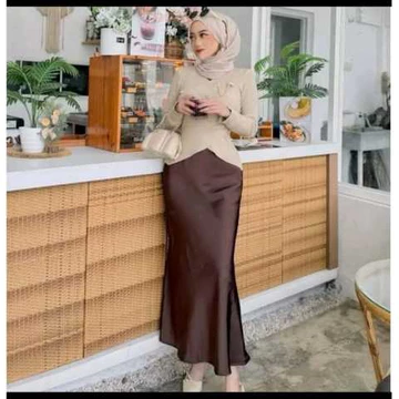 Rok Satin Mermaid Panjang Wanita BB 45 75 SIKRIT MAXI