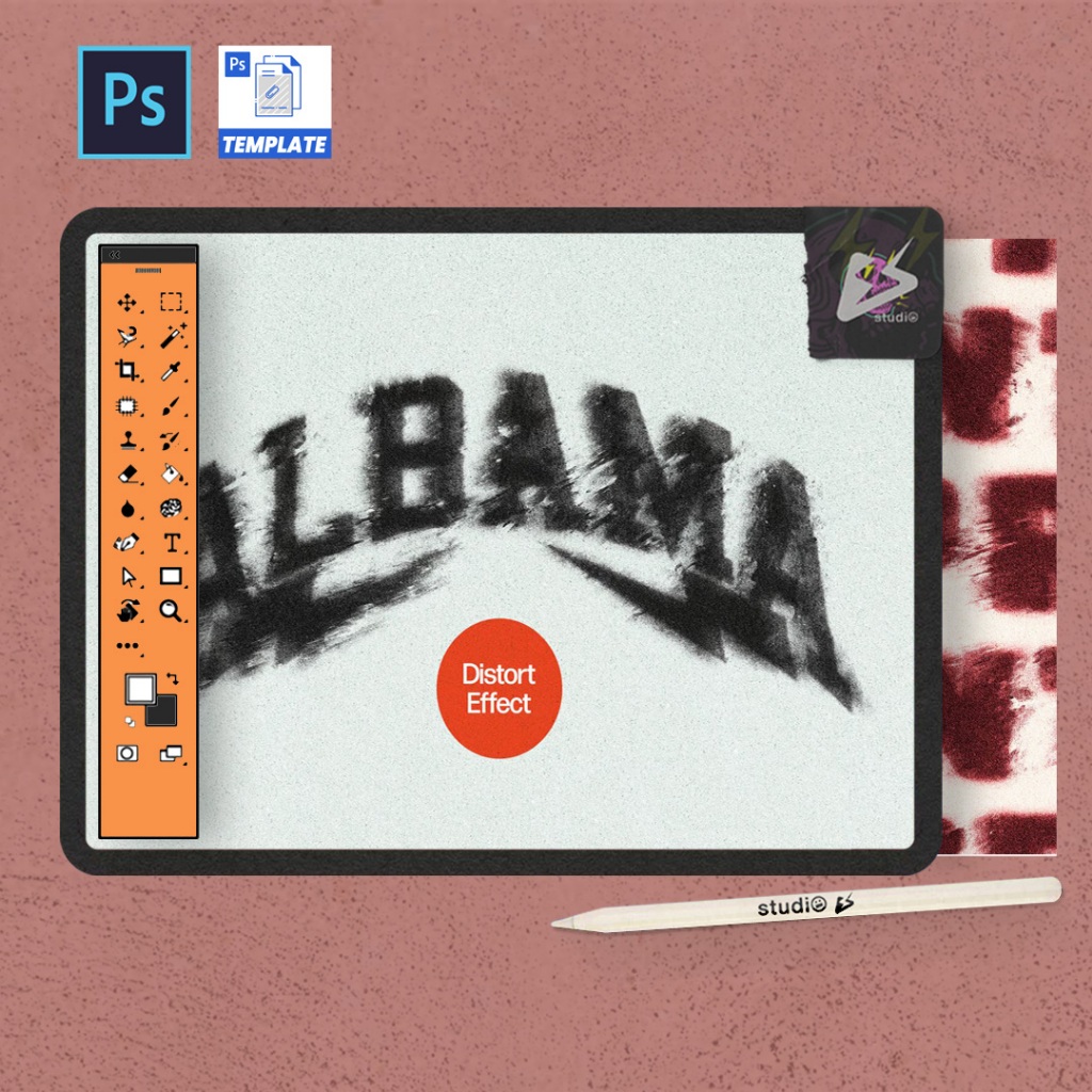 Jual Photoshop Template - PB Grunge Misprint Paper Text And Logos ...
