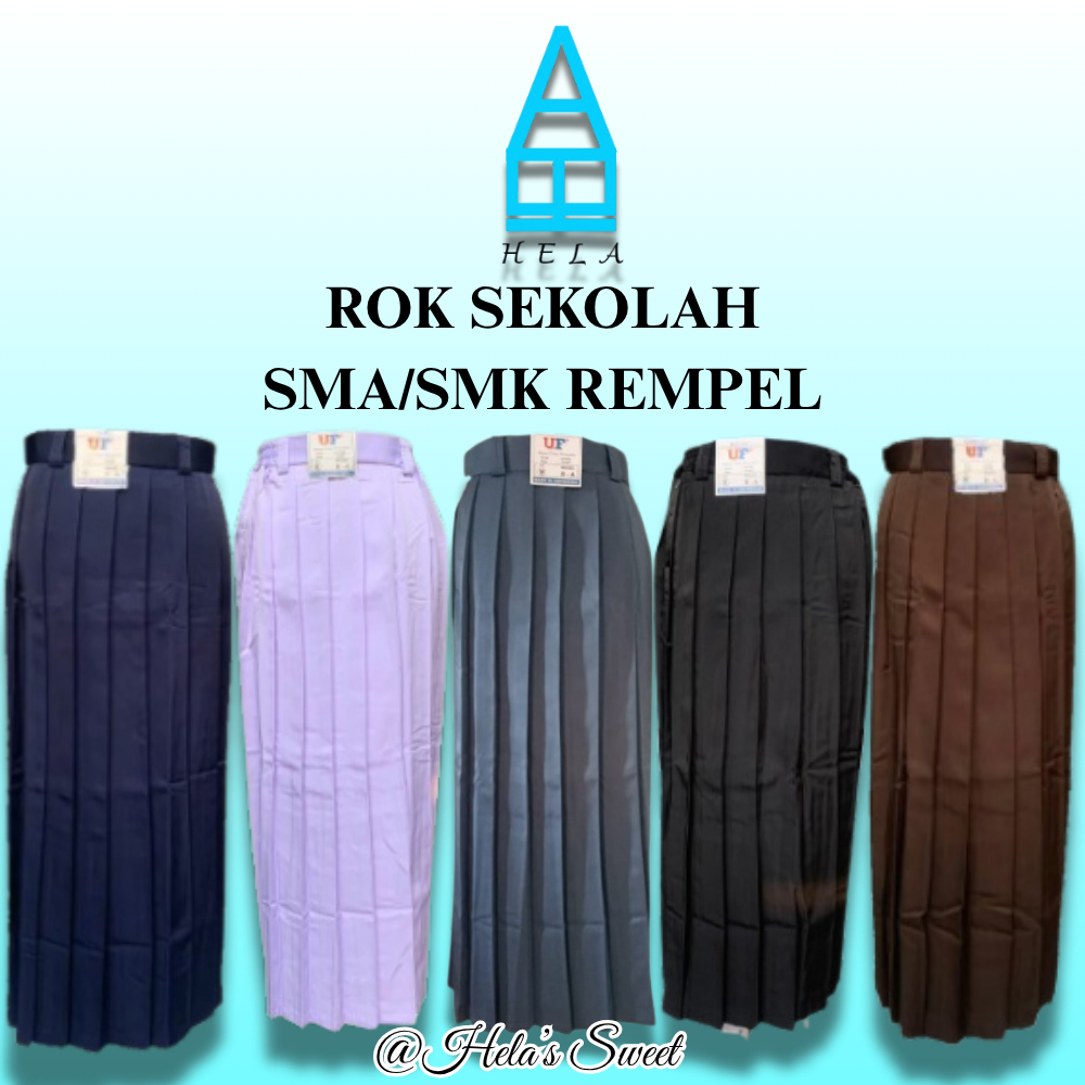 Jual ROK SEKOLAH REMPEL PANJANG SMA/SMK SERAGAM SEKOLAH/KULIAH/KERJA ...