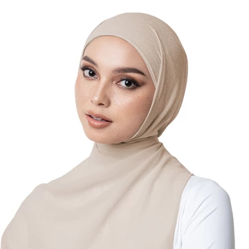 Hameeda 2in1 SADA Instant Pashmina Hijab With Inner Ceruty Chiffon Babydoll