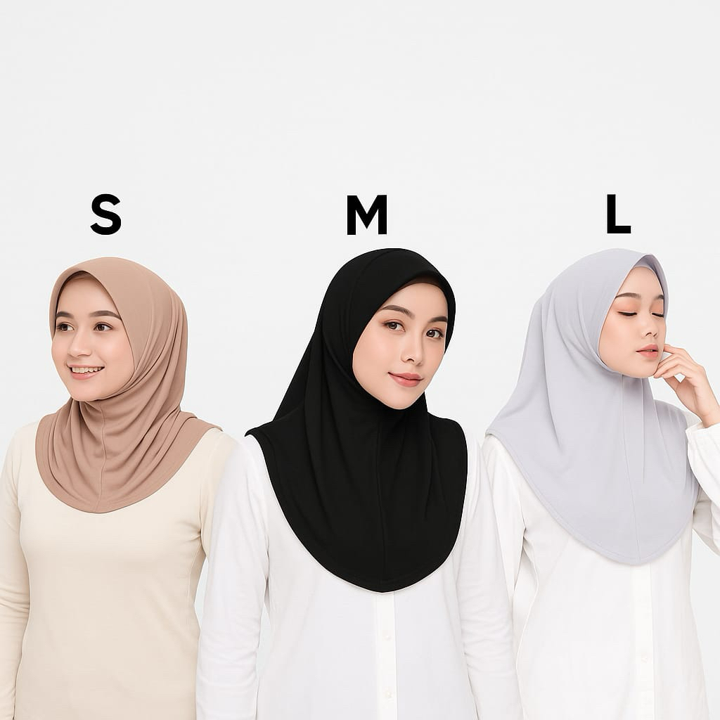 Bergo Pet Anti Tembem – Hijab Simple & Adem Ukuran S M L | Cocok Daily & Ngaji
