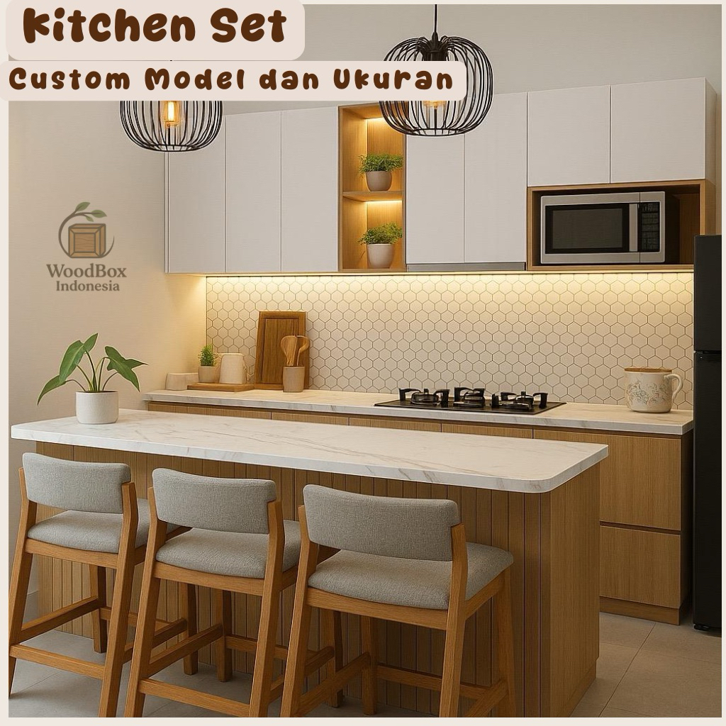 Jual Kitchen Set Custom Bisa Pesan Model, Ukuran, dan Warna/ Lemari ...