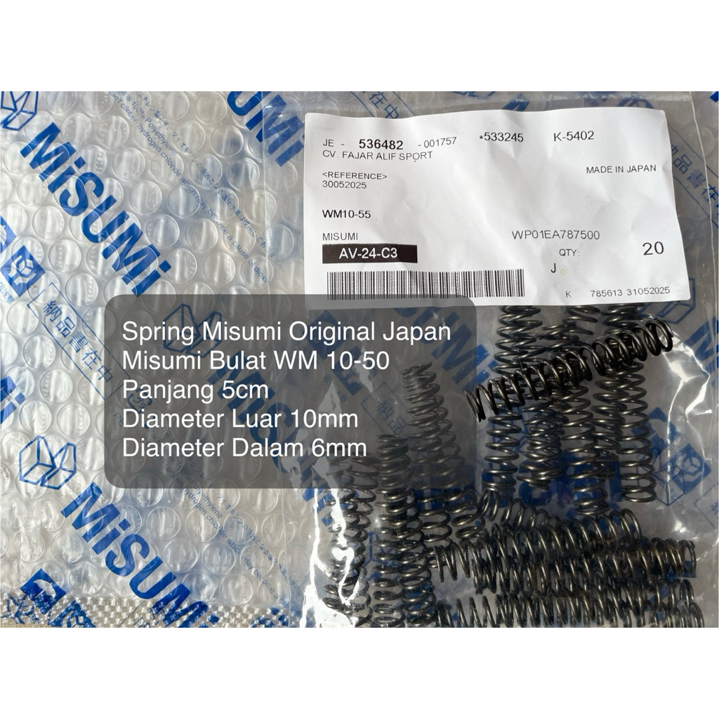 Jual Spring Misumi Original Japan Misumi bulat WM 10-50 Diameter Luar ...