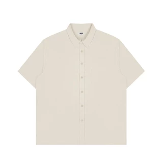 M231 Kemeja Pria Boxy Tekstur Motif Linen Khaki 1171B