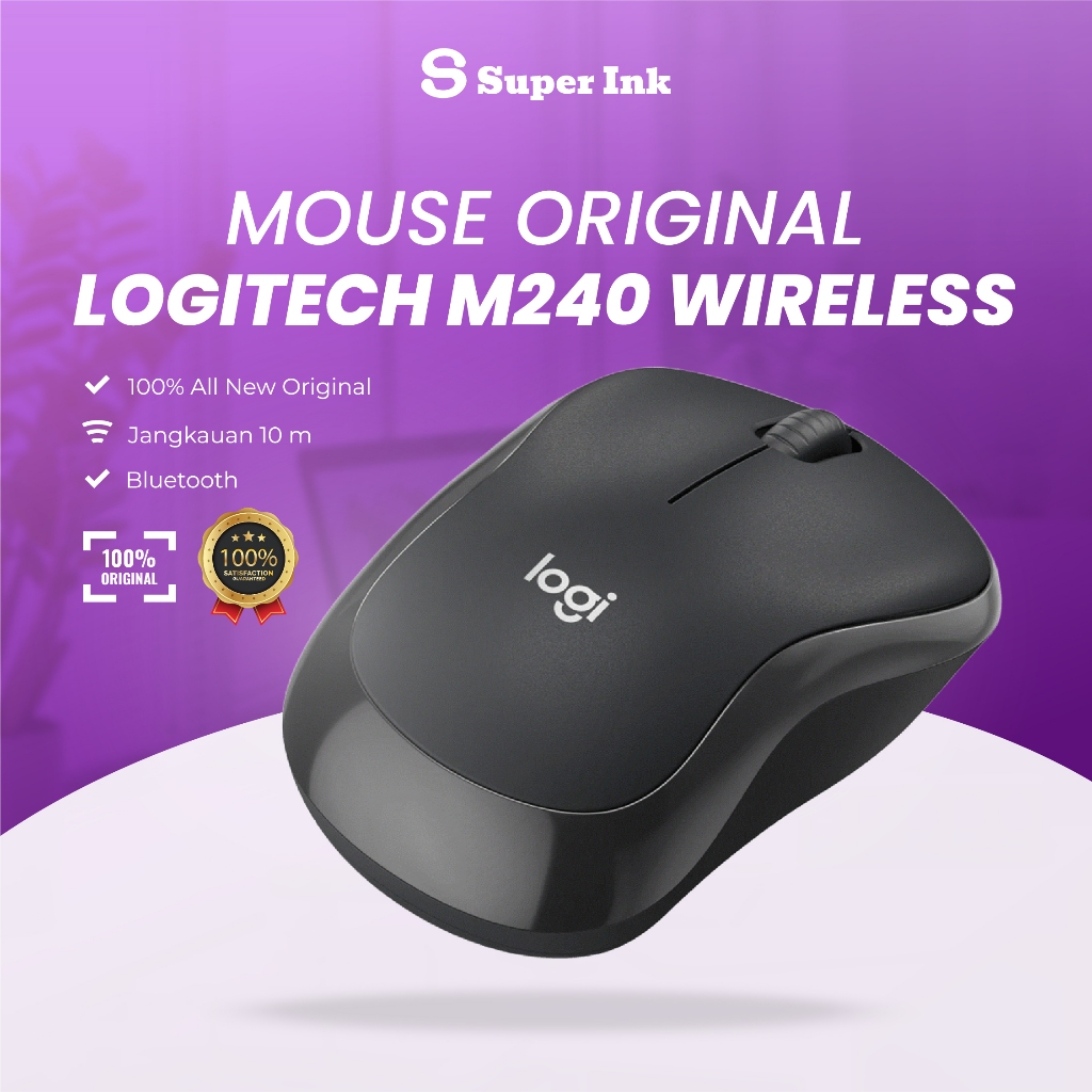 Jual Mouse Wirelles Logitech M240 Silent – Wireless Tanpa Kabel, Klik ...