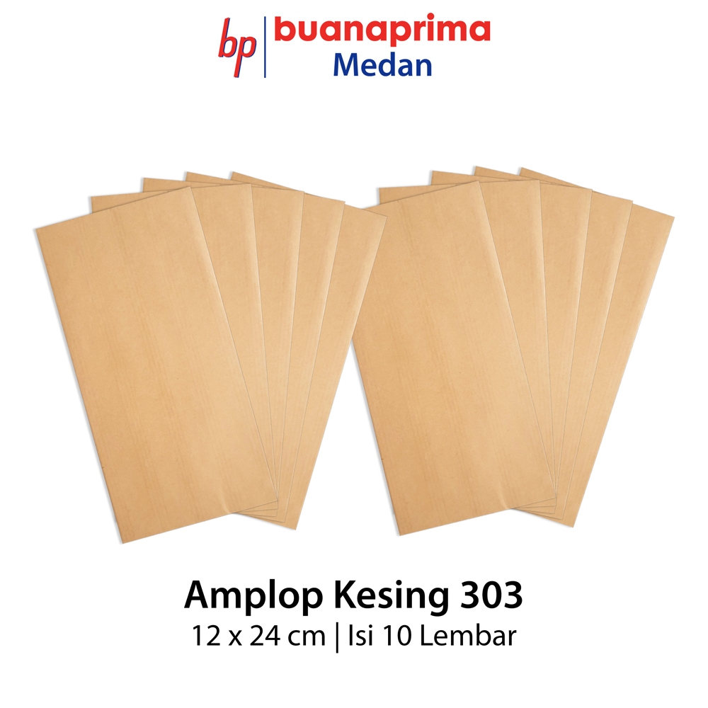 Jual AMPLOP KESING 303 1 Pack Isi 10 Lembar Ukuran Dinas Kecil 12 x 24 ...