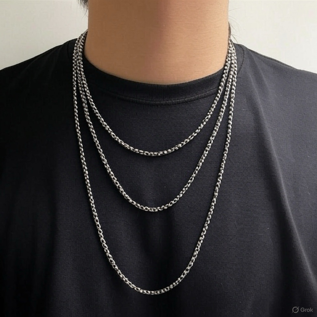 Jual Kalung Rantai Rolo Premium Anti Luntur Untuk Pria dan Wanita ...