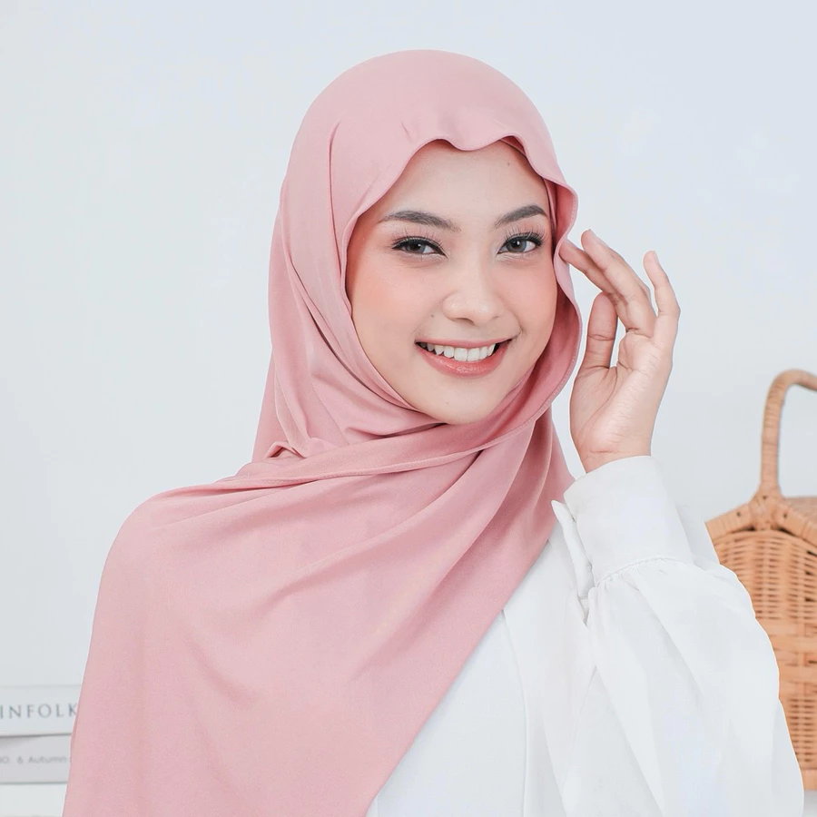 Instant Hijab Pashmina - Blush Pink