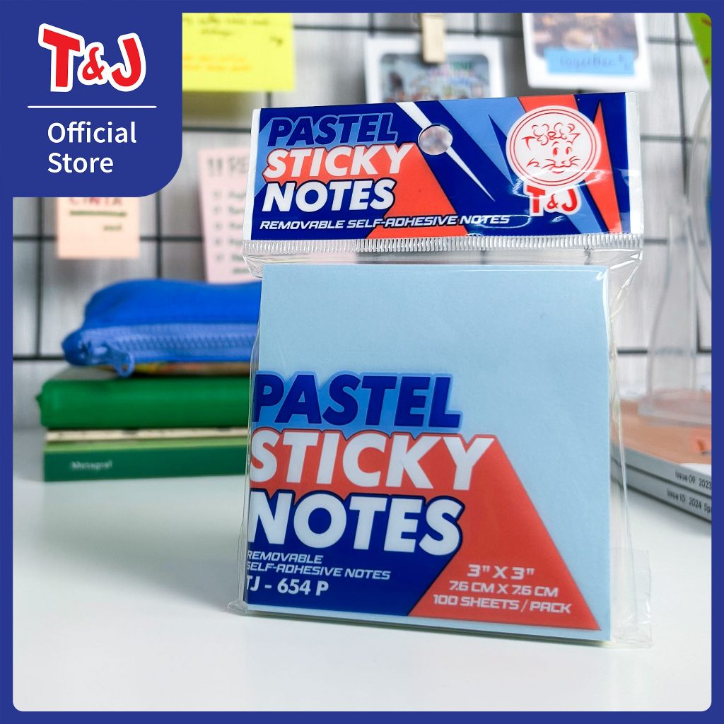 Jual T&J Labels Sticky Notes TJ - 654 Pastel | Shopee Indonesia