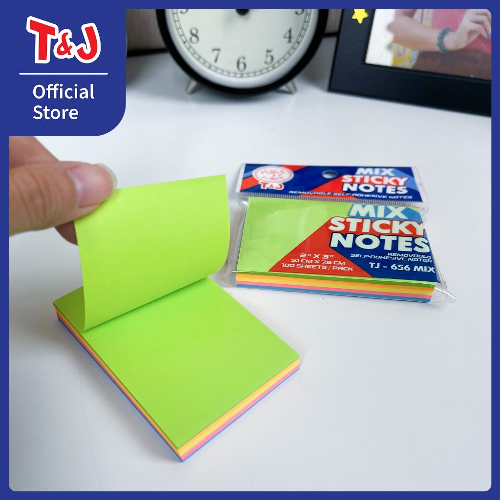 Jual T&J Labels Sticky Notes TJ - 656 Mix | Shopee Indonesia