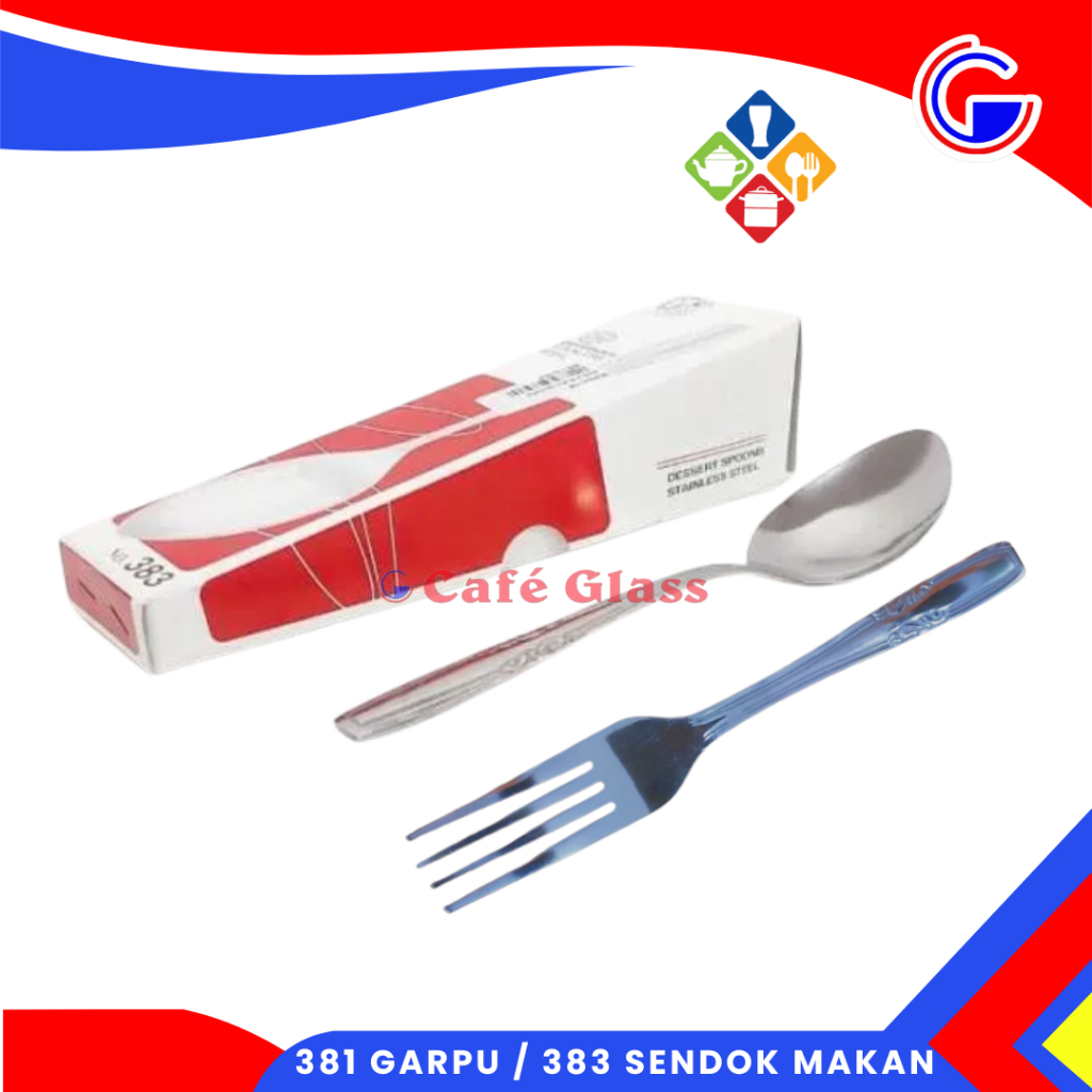 Sendok Makan/Garpu Makan Lusinan - 383 Sendok Makan - 381 Garpu Makan Isi 12 Pcs Kedaung