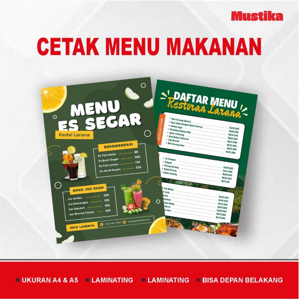 Jual CETAK MENU MAKANAN | Shopee Indonesia