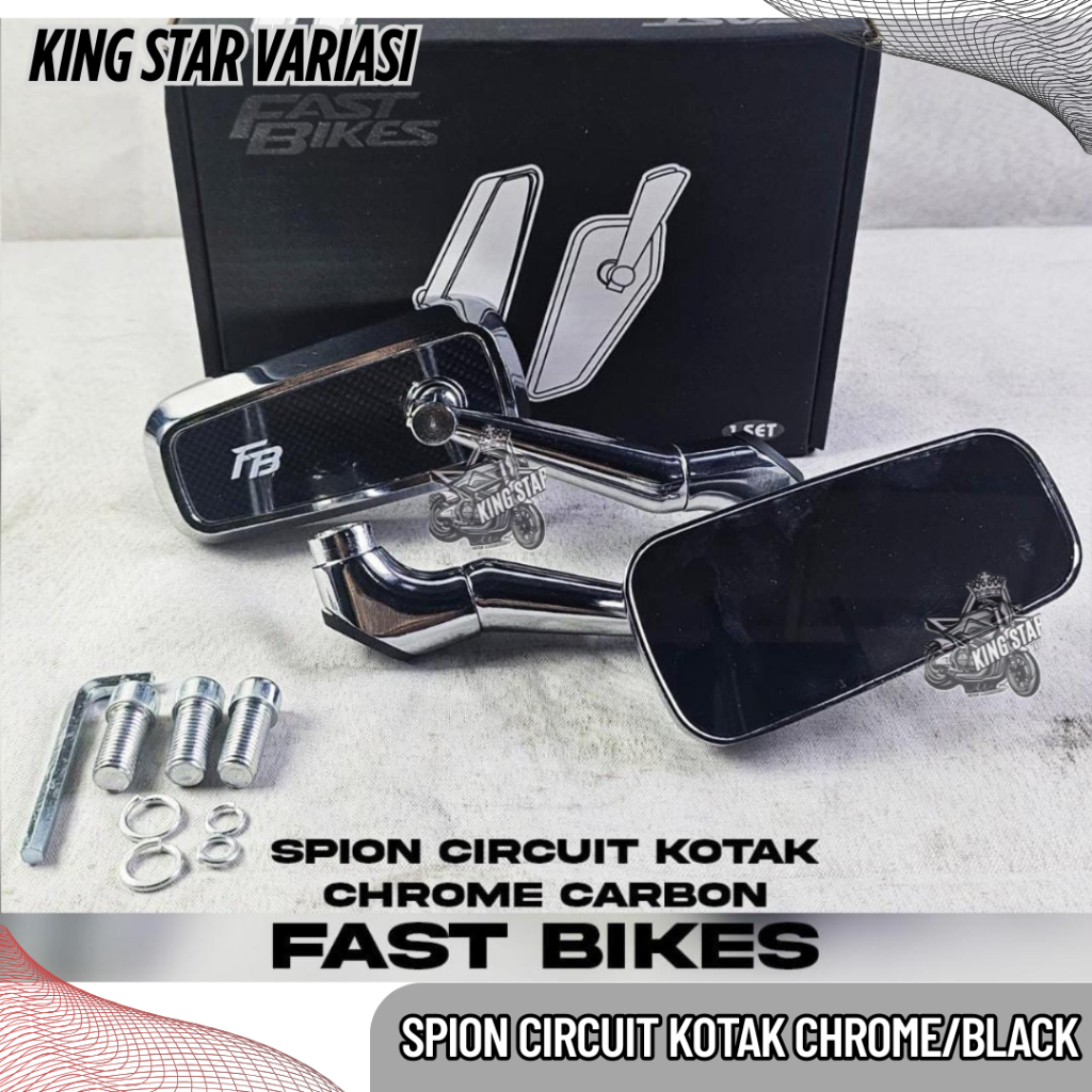 Jual SPION PERSEGI CIRCUIT MOTIF CARBON FASTBIKES FULL CNC ALUMINIUM ...