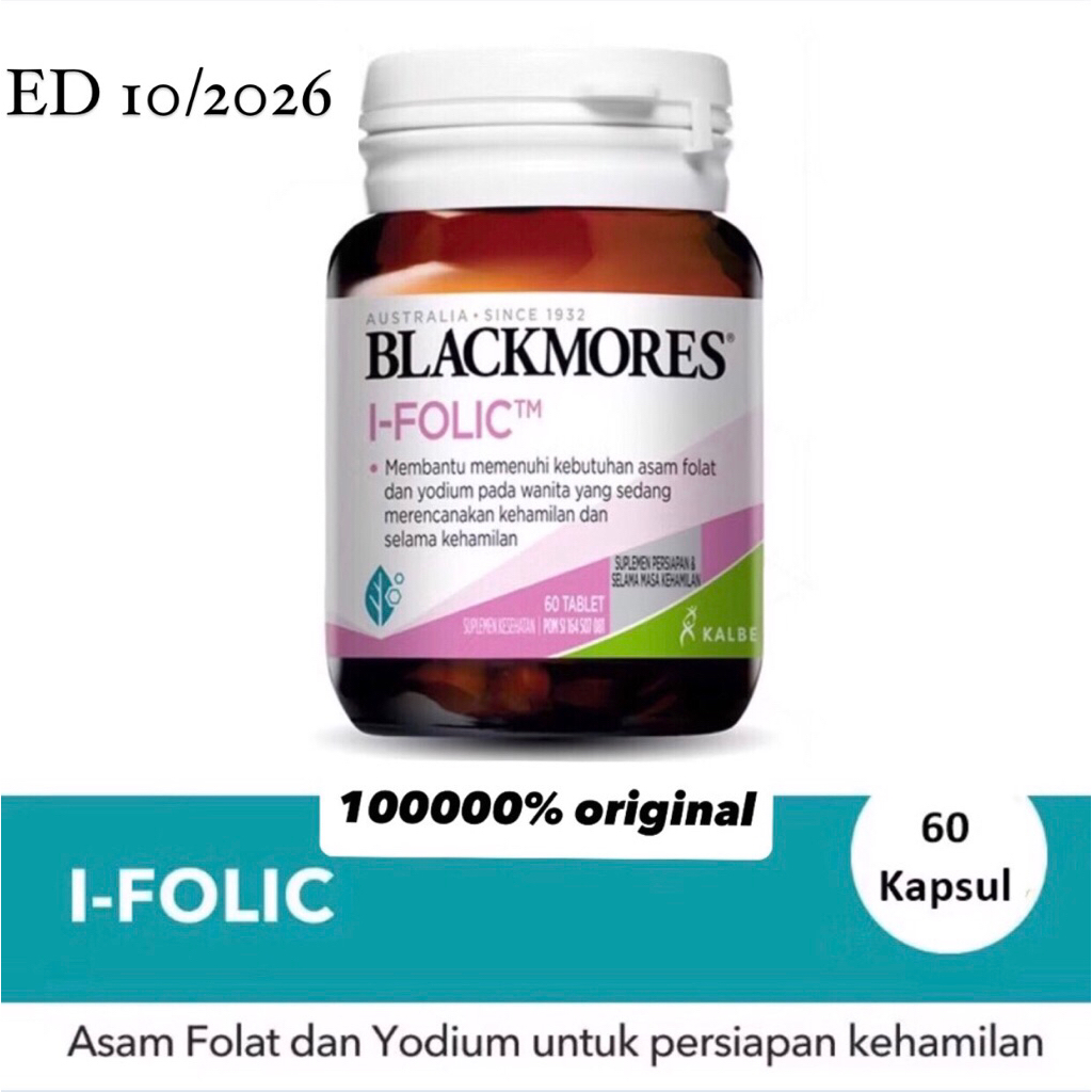 Jual Blackmores I Folic I-Folic isi Asam Folat 60 Tablet | Shopee Indonesia