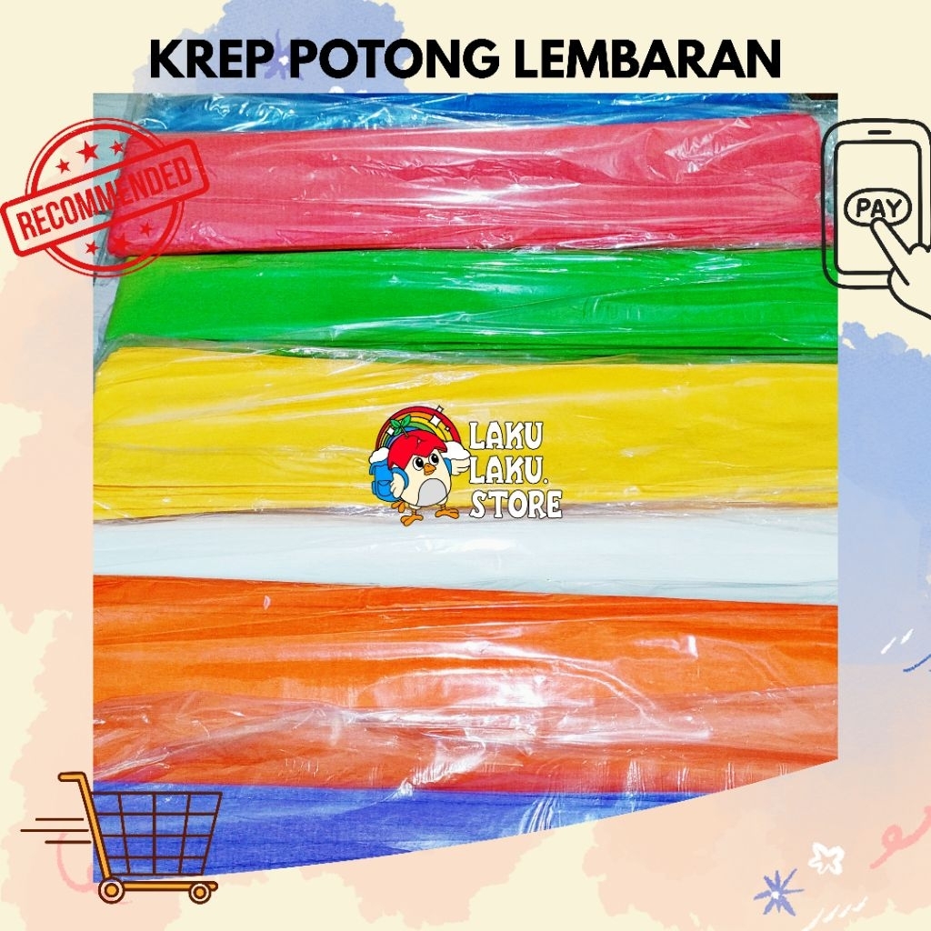 Jual [1PAK] KERTAS KREP/ KERTAS KREP LEMBARAN/ KREP HIASAN/ KERTAS ...