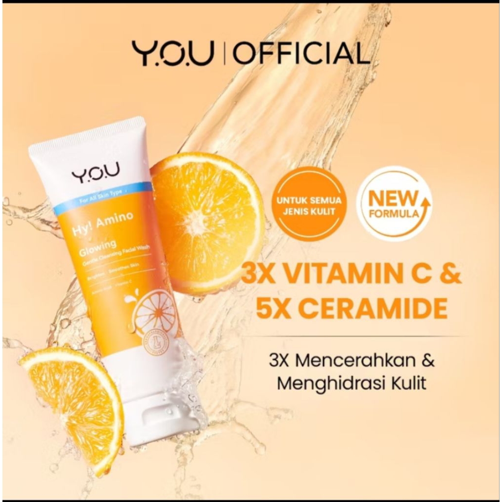 Jual Hy amino Glowing Gentle cleansing facial wash 100g | Shopee Indonesia