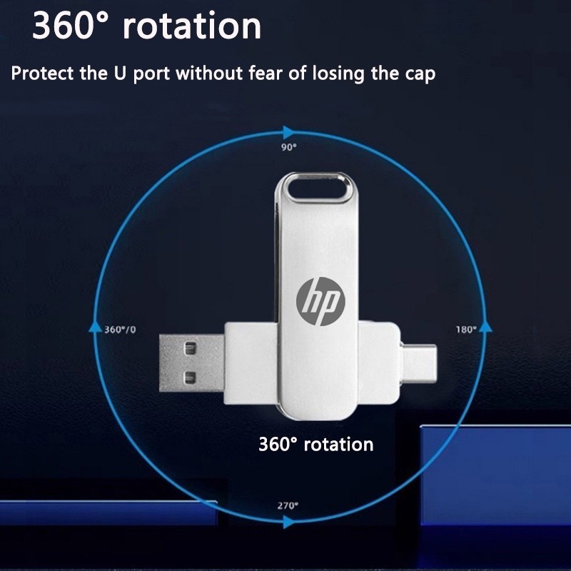 Jual Flashdisk HP U502 U601 USB3.0 TYPE-C – Flash Drive Logam 32GB ...