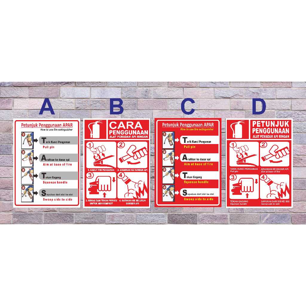 Jual Sign Akrilik Rambu Cara Penggunaan Apar 20x15 cm | Shopee Indonesia