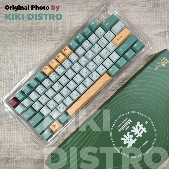 Jual Press Play PPBT MATCHA PBT Dye Sub Keycaps Cherry Profile Keycap ...