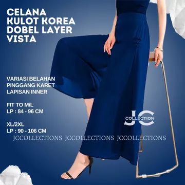 Celana Panjang Wanita Korea Style Dan Elegan Vista JCCollections Celana Kulot Korea Style Dobel