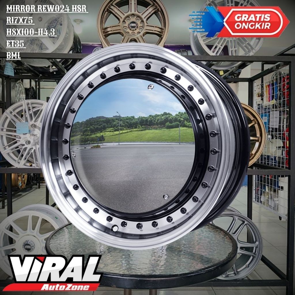 Jual Velg Mobil Model KLASIK Ring 17 HSR MIRROR REW024 R17 LEBAR 7,5 ...