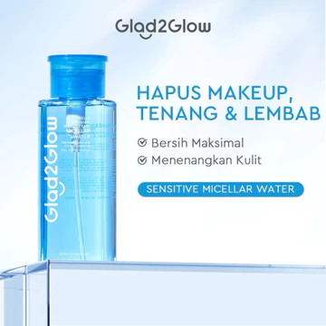 BPOM GLAD2GLOW G2G Micellar Water Cherry Mugwort Vita C Tremella Pore Brightening (130 230