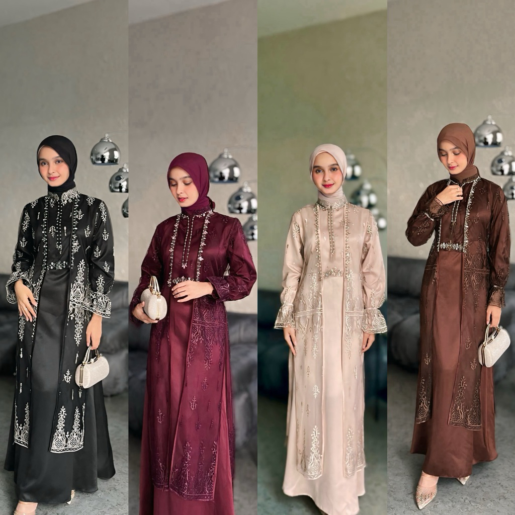Jual hijablabel PROMO! QUYNH DRESS DAPAT INNER + OUTER/Best seller ...