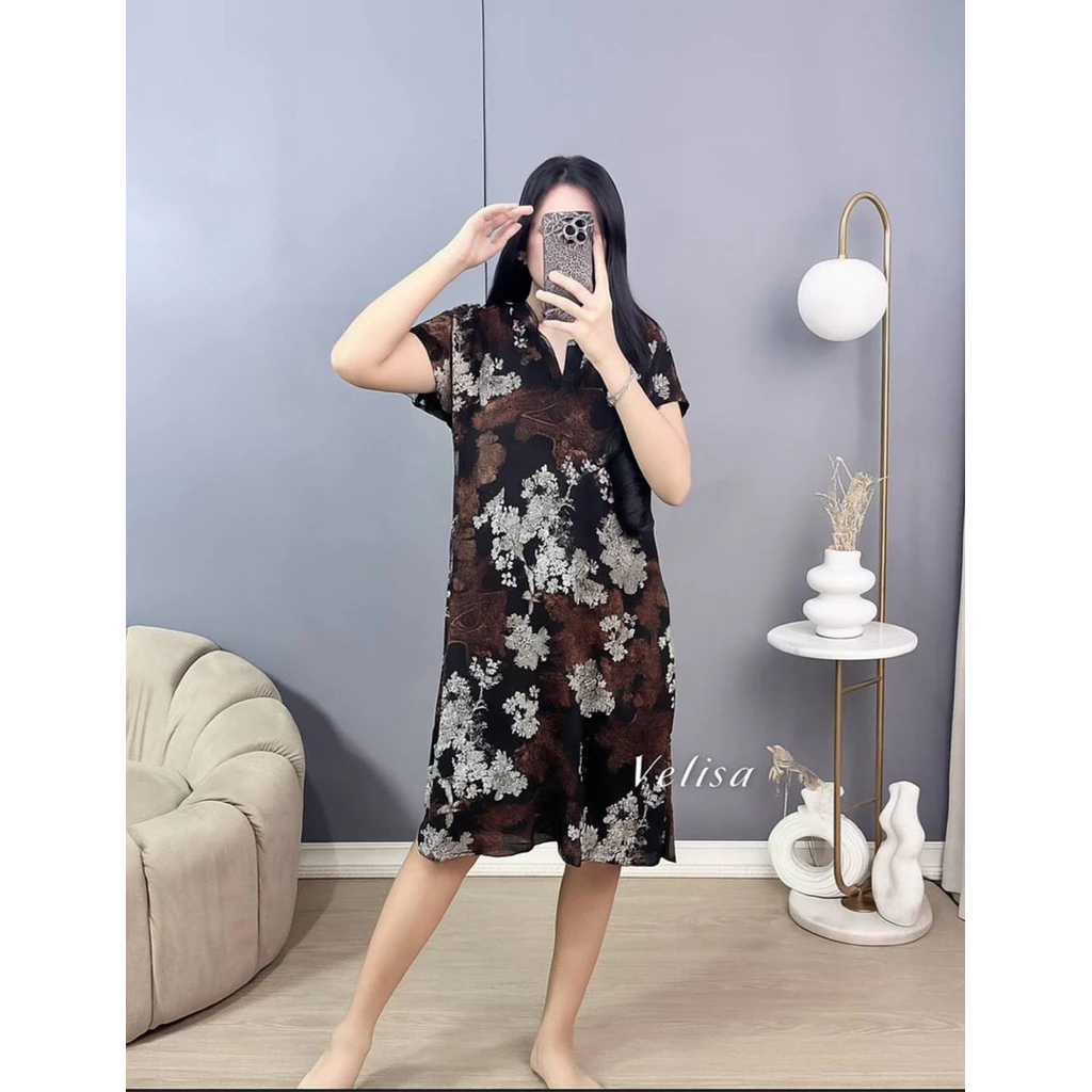 Gambar 7 Velisa Daster Midi Wanita Busui Friendly Rayon Premium – Homedress Wanita Adem