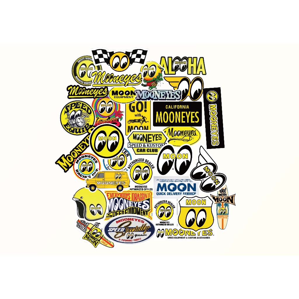 Jual STICKER PACK MOONEYES - STIKER MOONEYES BAHAN VYNIL, MOTOR, MOBIL ...