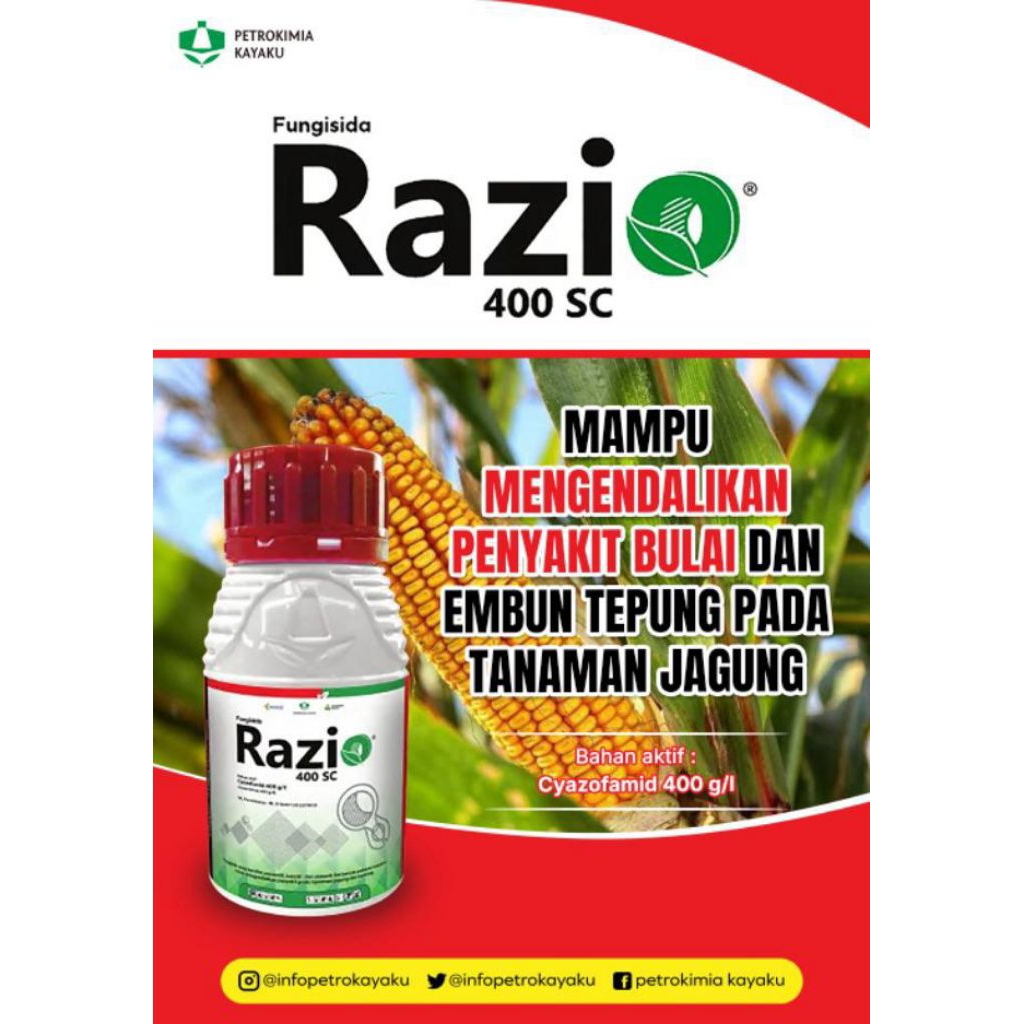 Jual Razio 400 SC Fungisida Pengendali Bulai 100 Ml | Shopee Indonesia