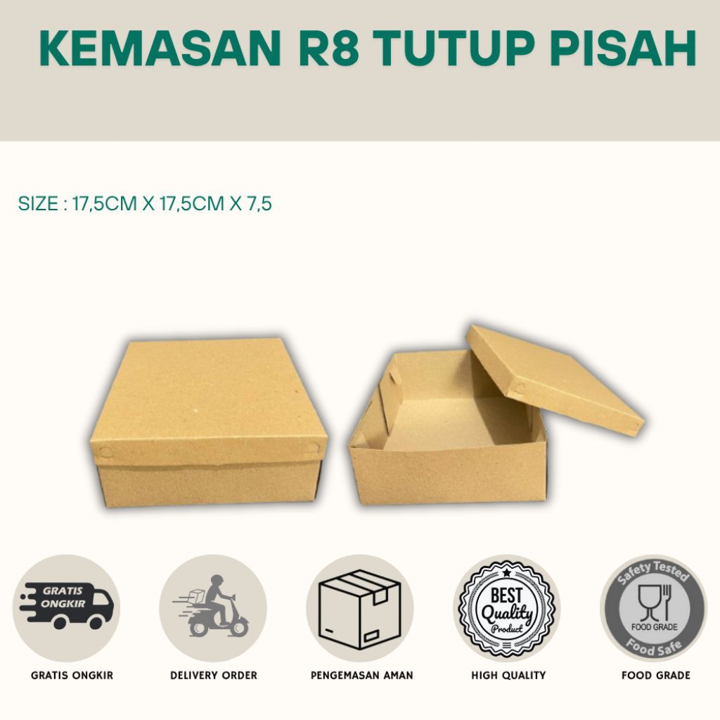 Jual DUS KOTAK NASI CRAFT R8 TUMBU - KOTAK NASI R8 TUTUP PISAH ...