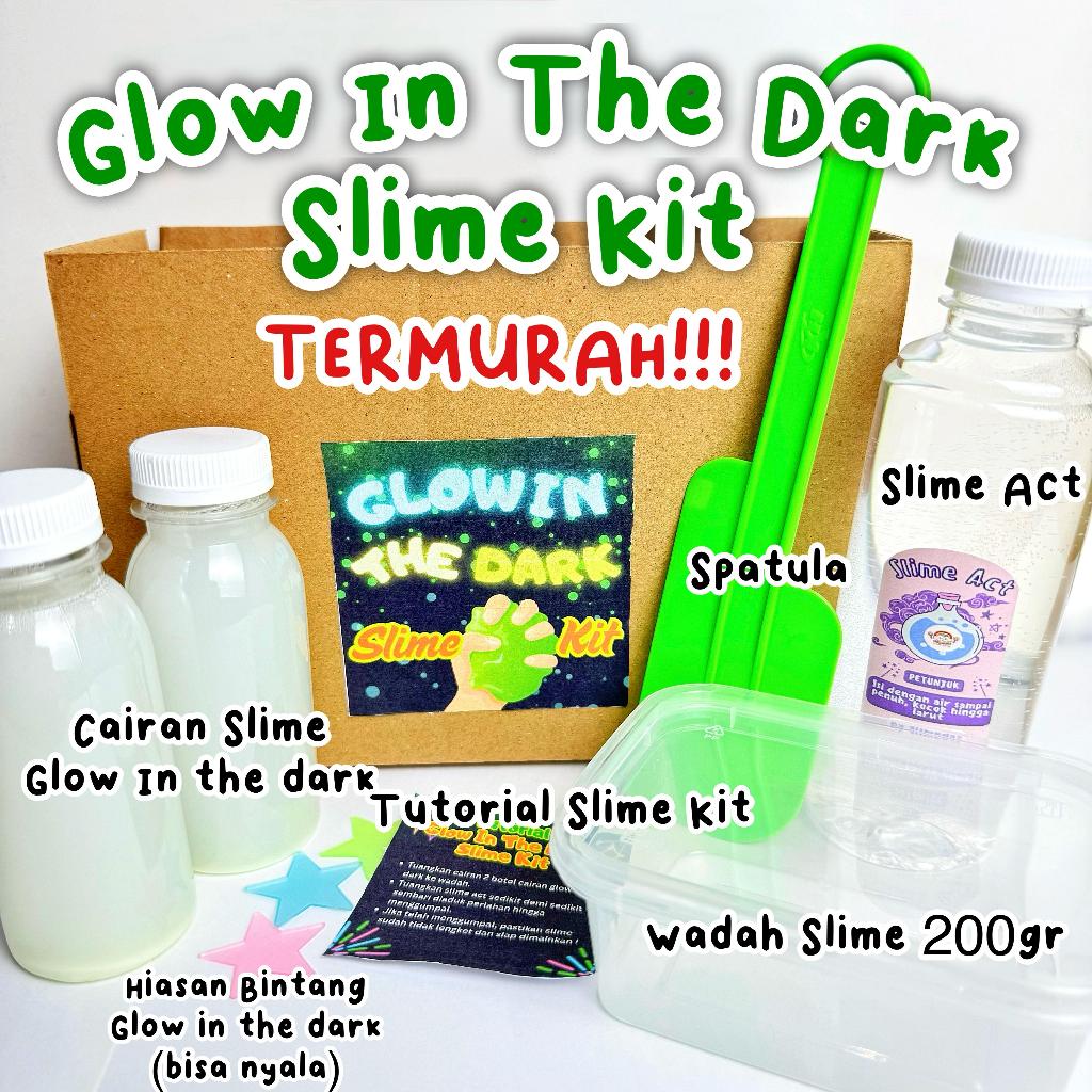 Jual [PROMO] Slime Kit Glow In The Dark || Slime Kit Lengkap || Slime ...