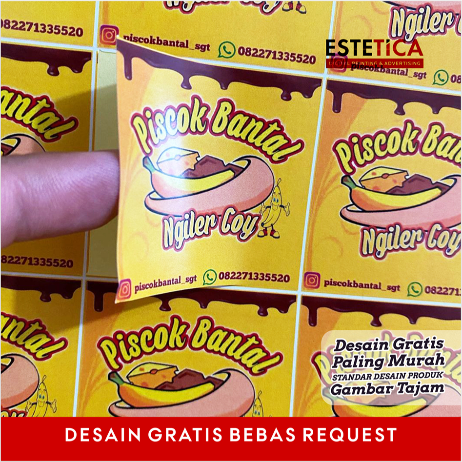 Jual cetak stiker Sticker Label Kripik Tempe, stiker keripik jamur ...