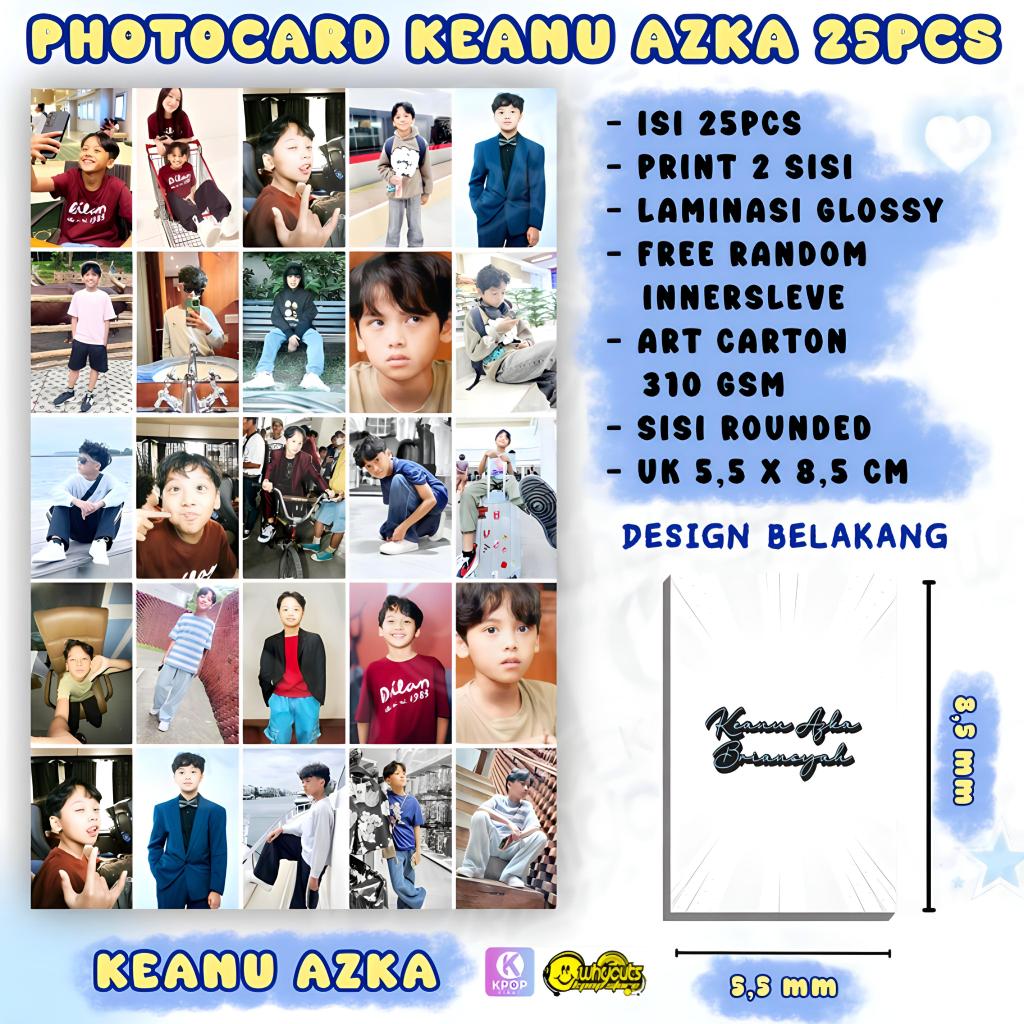 Jual Photocard Keanu Azka 25pcs print 2 sisi laminasi glossy anti air ...