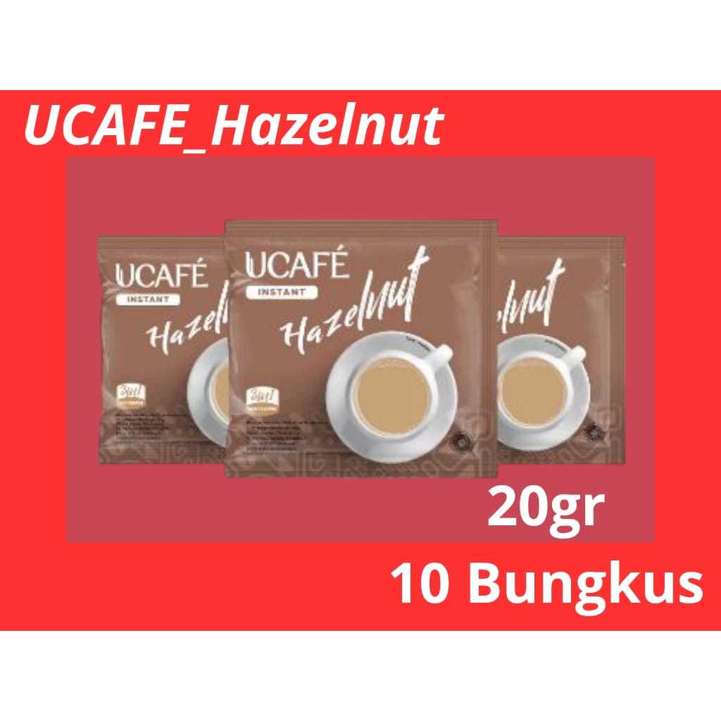 Jual UCAFE Instant Coffee_Hazelnut R10 (10 sachets x 20g) | Kopi Instan ...