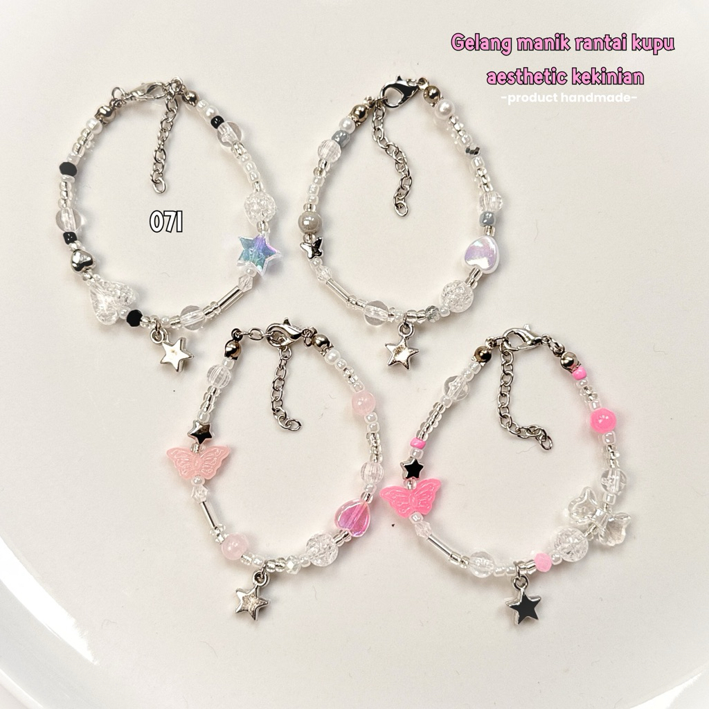 Jual Gelang manik-manik mutiara/Bracelet aesthetic beads lucu
