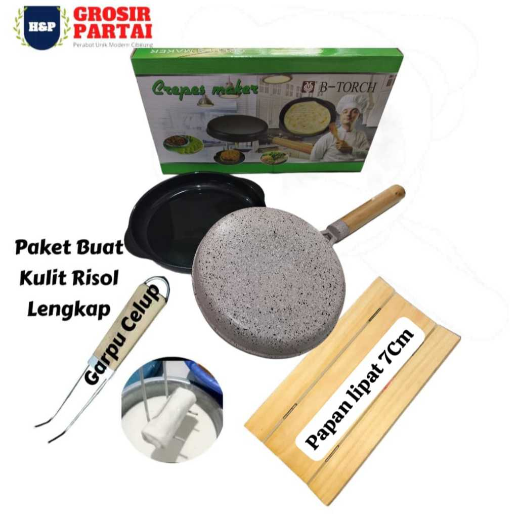 Jual Paket Lengkap Galaxy Crepers Cetakan Kulit Lumpia Teflon Kulit ...