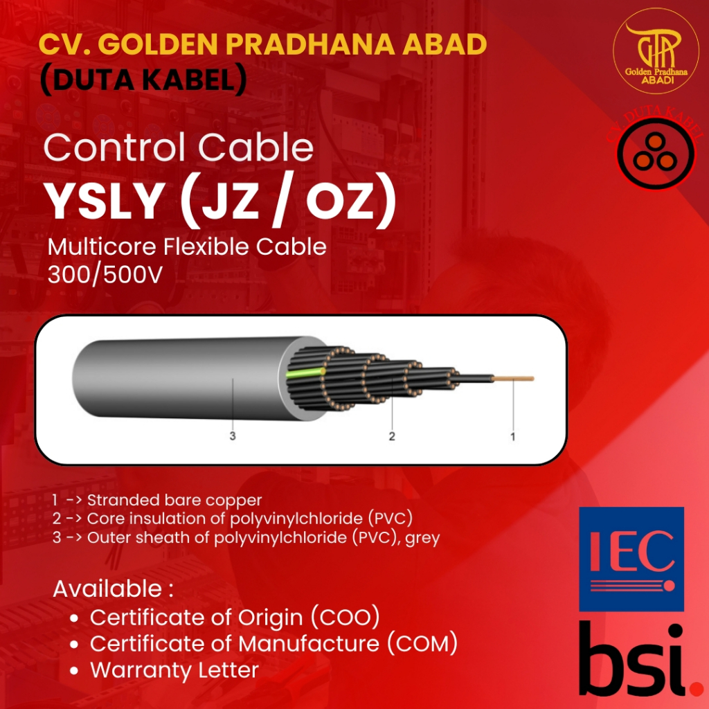 Jual Kabel YSLY-JZ 3x0,75 mm2 DELTA 3x0,75 mm2/3x0.75 mm2/3 x 0,75 mm2 ...