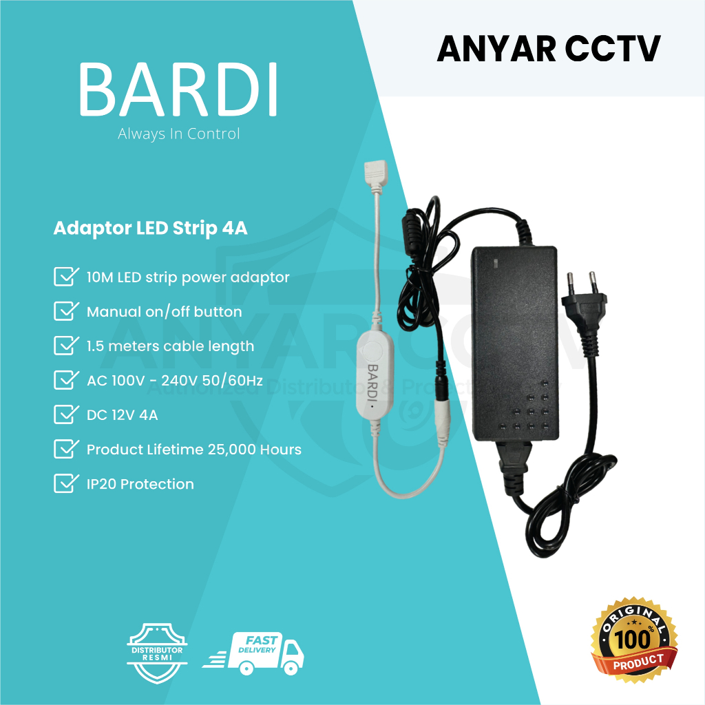Jual Adaptor BARDI Smart LED Strip Max Load 10 Meter | Shopee Indonesia