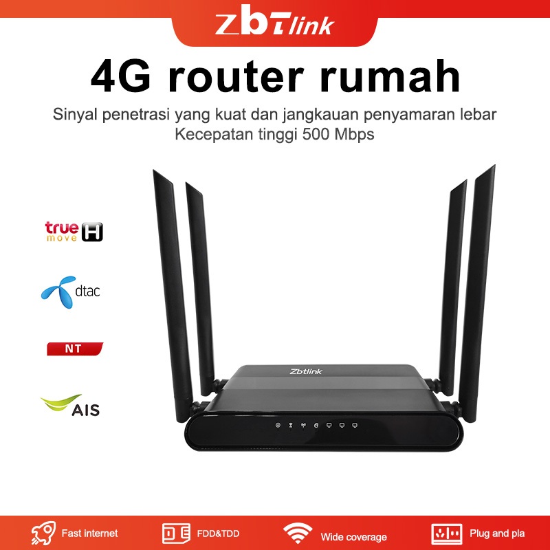 Jual ZBTlink Router 4G 500Mbps LTE WiFi Portable Slot SIM & LAN ...