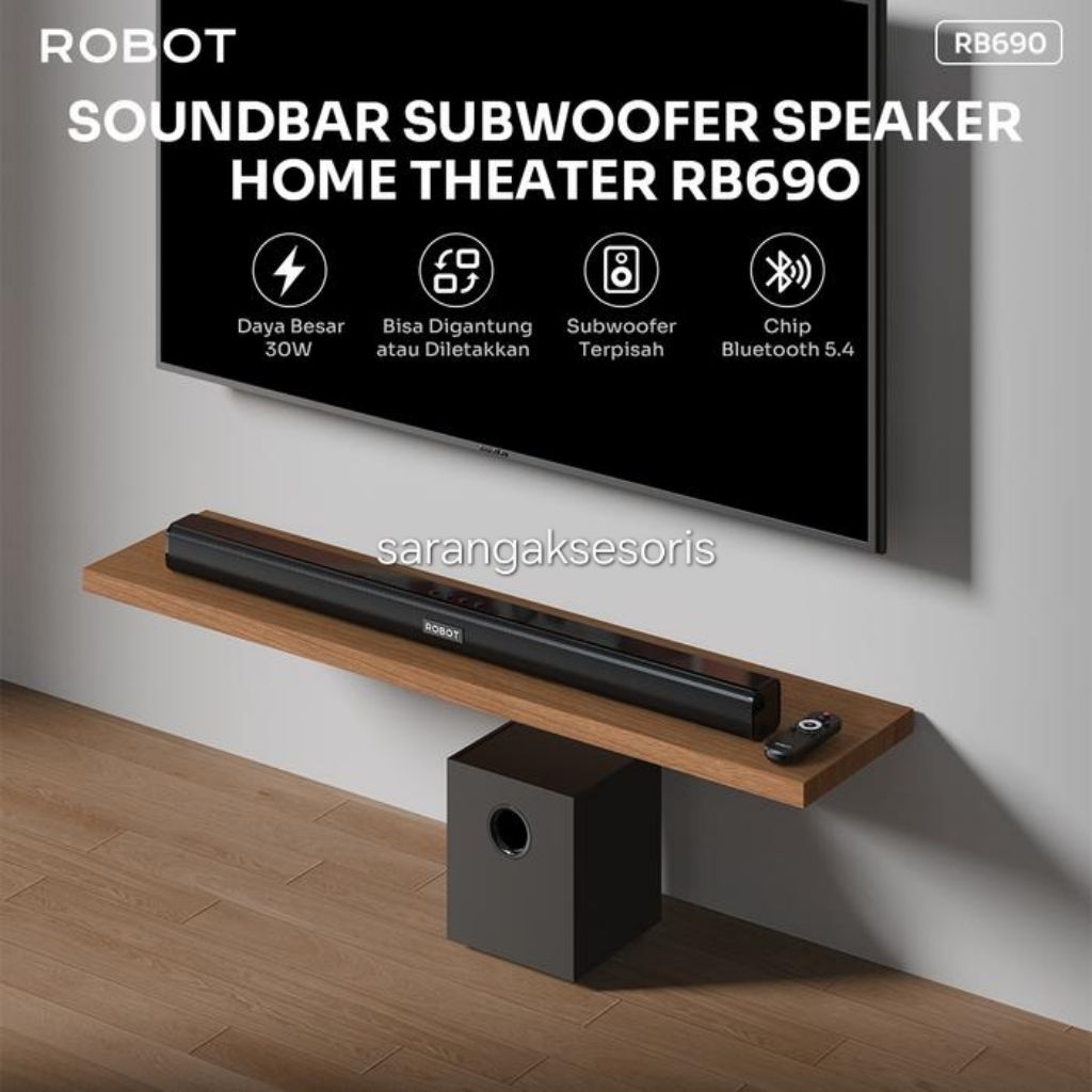 Jual Robot RB690 Subwoofer 20W Speaker Bluetooth Soundbar TV Home ...