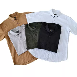 Kemeja Pria Slim Fit Lengan Pendek Polos – Stylis Casual & Formal