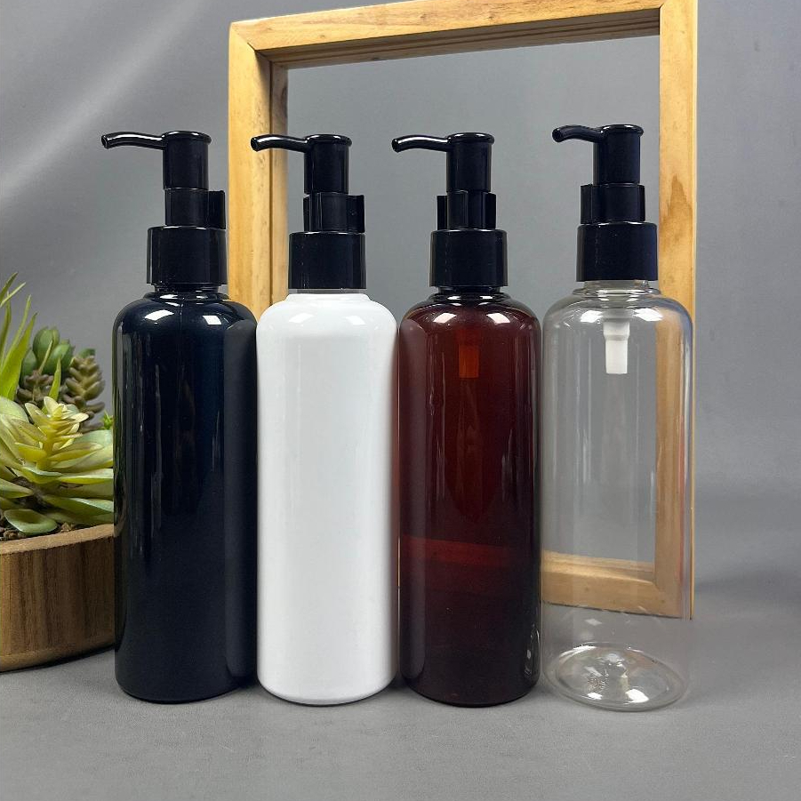 Jual Botol Pump 250 ML PET / Botol Pump Clip Oil Hitam 250 Ml / Botol ...