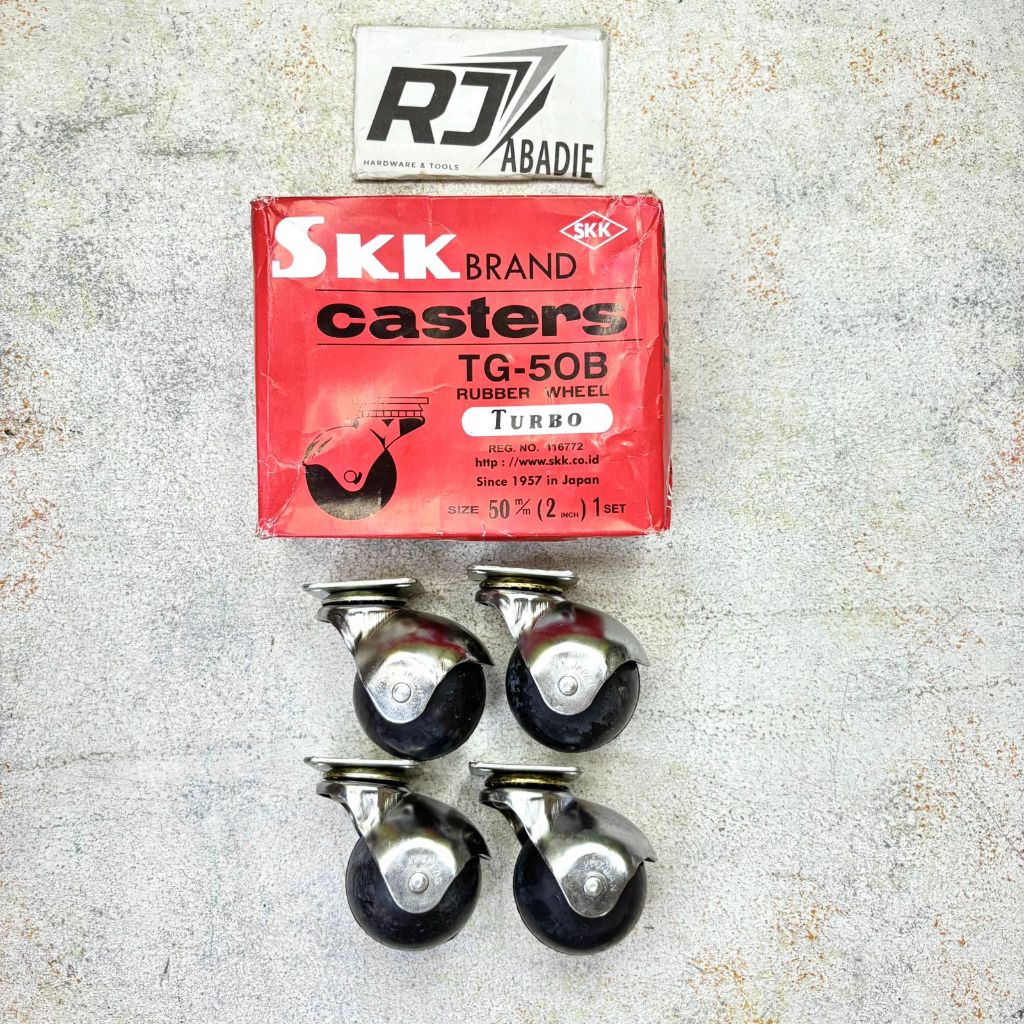Jual Roda Casters Castor Karet Turbo Rubber Wheel TG-50 50mm 2