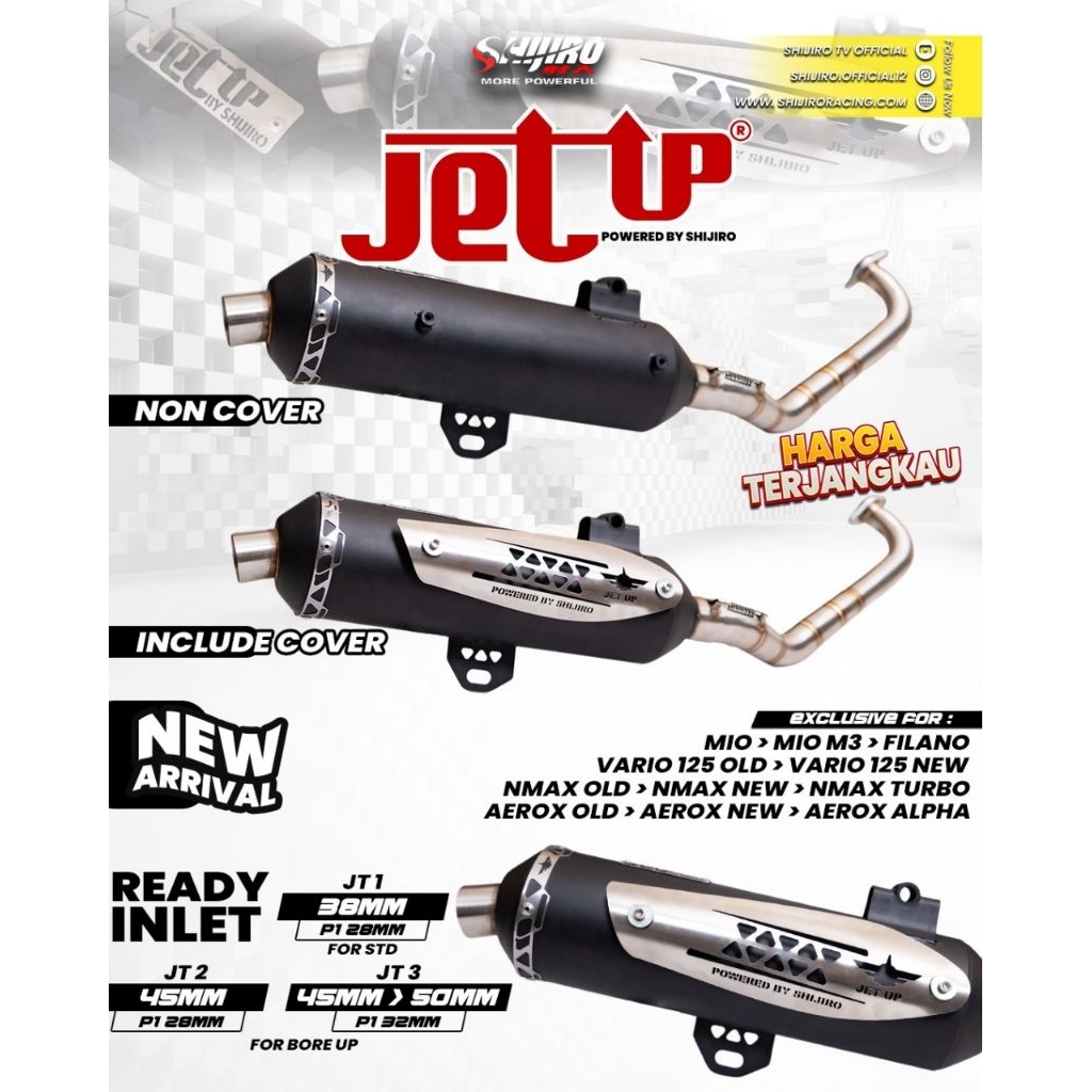 Jual KNLPOT STANDAR RACING SHIJIRO TYPE JET-UP BLACK SERIES FOR N.MAX ...