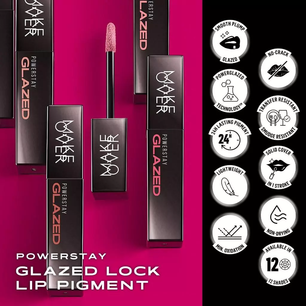 Gambar 6 Lip Glaze Make Over Viral! Bibir Glowy, Plumpy, Tahan Lama – Make Over Powerstay Glazed Lock Lip Pigment
