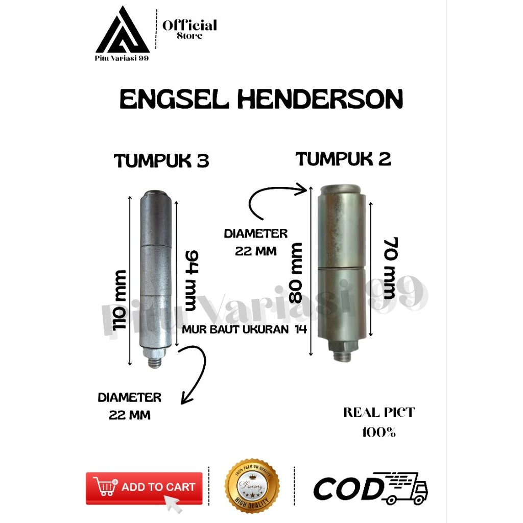 Jual ENGSEL SUSUN HENDERSON TUMPUK 2 DAN TUMPUK 3 KUALITAS SUPER AR ...
